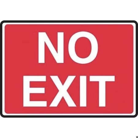 Accuform No Exit, Accu-Shield, 10 in x 14 in, Mounting Holes MADM464XP